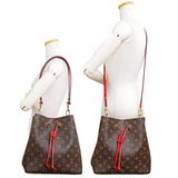 Louis Vuitton NeoNoe Shoulder Bag Monogram Brown Red