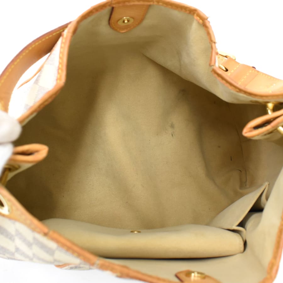 Louis Vuitton Galliera PM Shoulder Bag Damier Azur Ivory