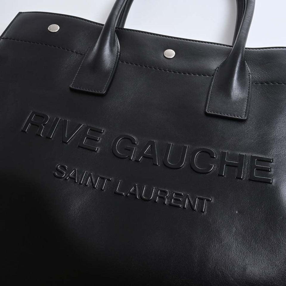 Saint Laurent- Rive Gauche Small Tote Bag Black