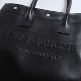 Saint Laurent- Rive Gauche Small Tote Bag Black