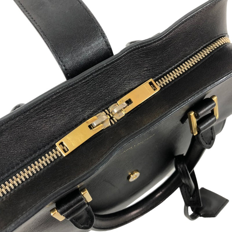 Saint Laurent- Cabas Leather Handbag Black