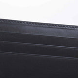 Saint Laurent- Leather Money Clip Bifold Wallet Billfold Black