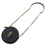 Saint Laurent- Vinyl Chain Leather Black Gold Hardware