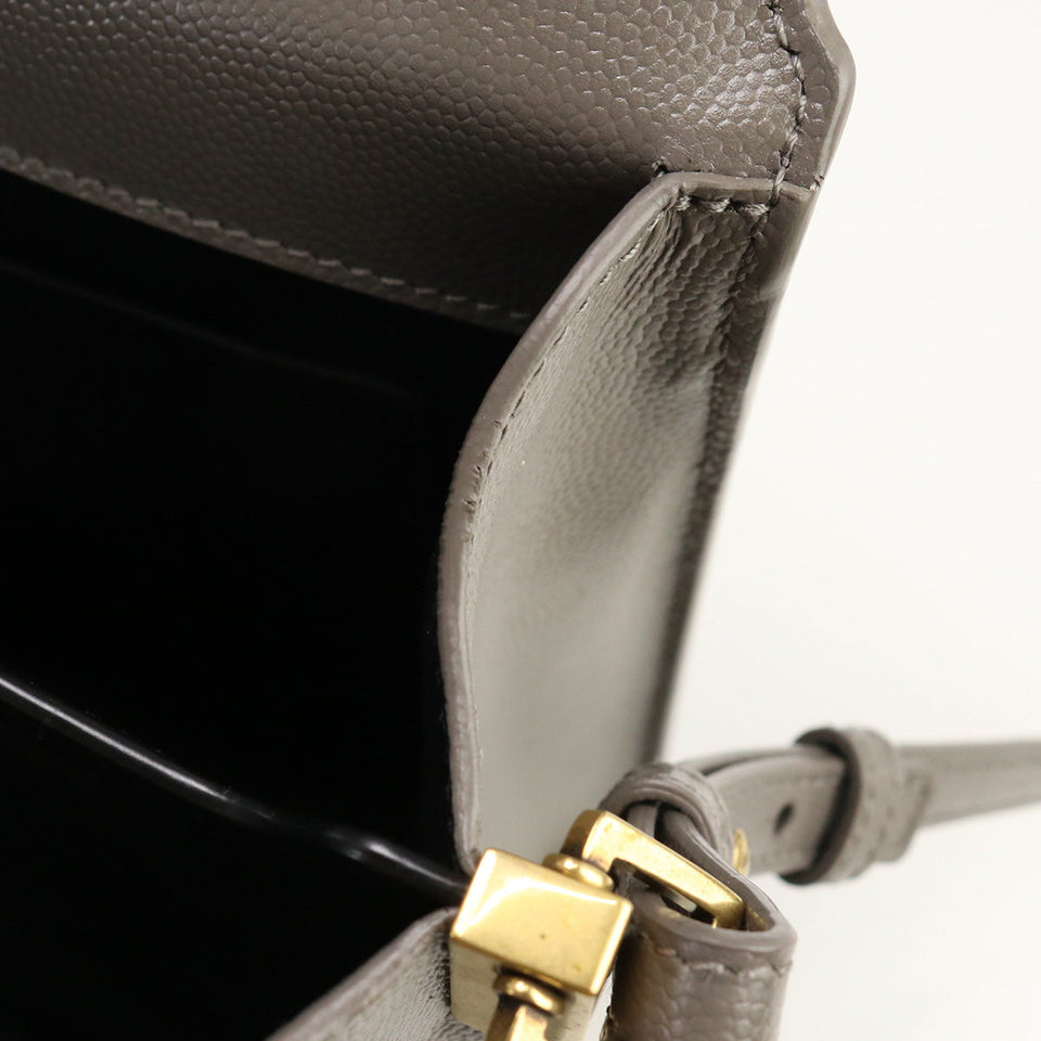 Saint Laurent- Cassandra Top Handle Medium Gray