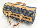 Louis Vuitton Neo Speedy Handbag Mini Boston Bag Monogram Denim Blue