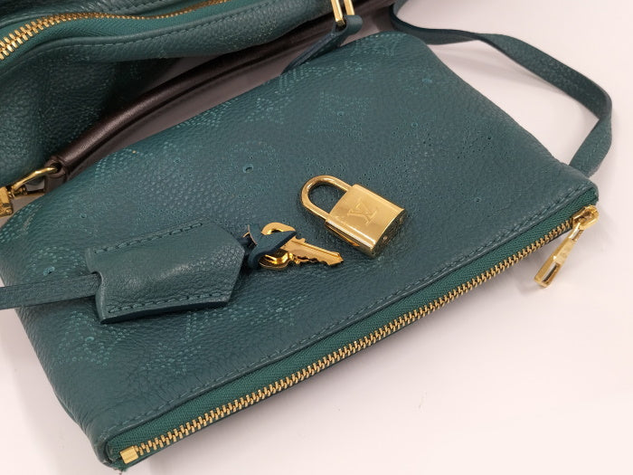 Louis Vuitton Shoulder Bag Selene MM Mahina Lagon Green