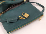 Louis Vuitton Shoulder Bag Selene MM Mahina Lagon Green