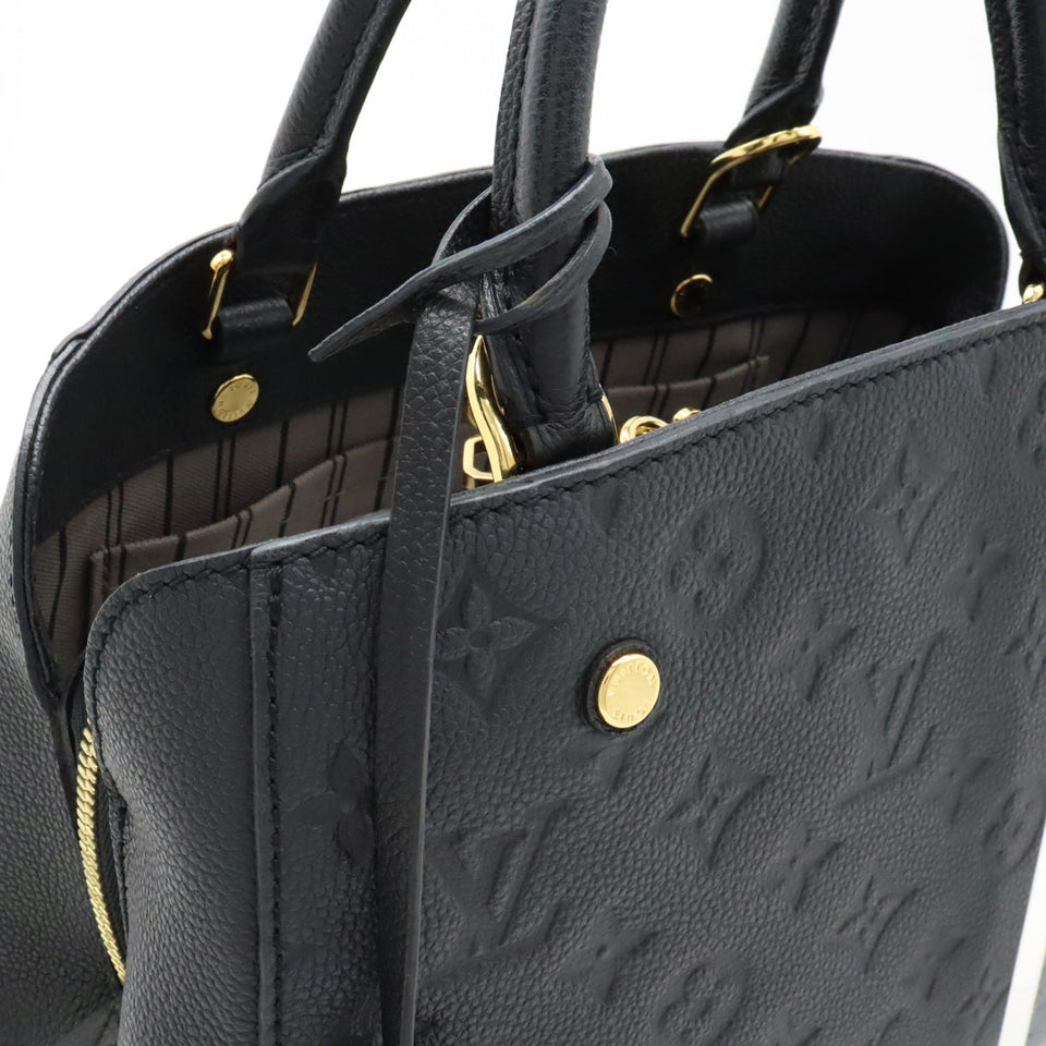 Louis Vuitton Monogram Emplant Montaigne BB Handbag Noir Black