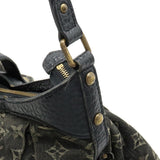 Louis Vuitton Monogram Denim XS Shoulder Bag Diagonal Canvas Leather Black