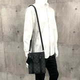 Louis Vuitton Monogram Eclipse Sac Plat Mini Shoulder Bag Black