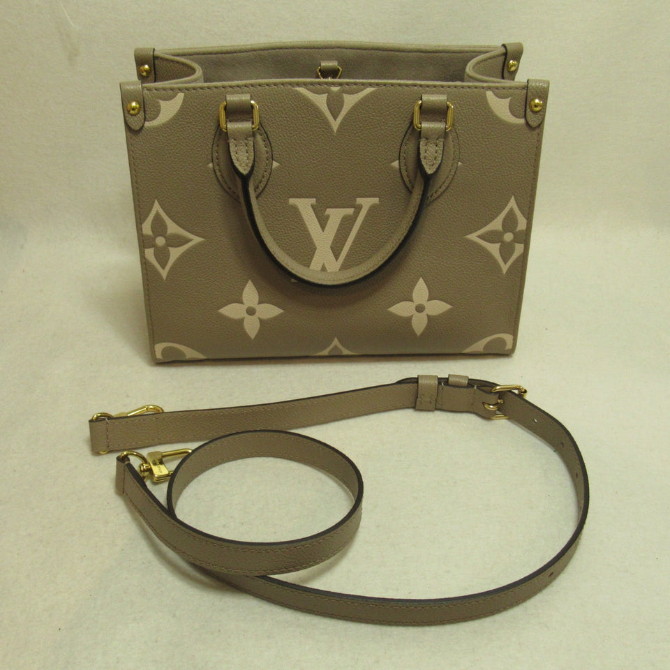 Louis Vuitton On The Go PM Handbag Leather Monogram Implant