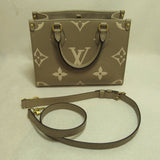 Louis Vuitton On The Go PM Handbag Leather Monogram Implant
