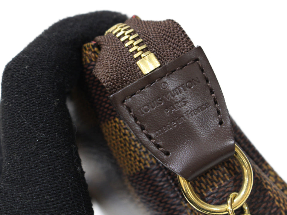 Louis Vuitton Mini Pochette Accessoire  Damier Ebene Brown