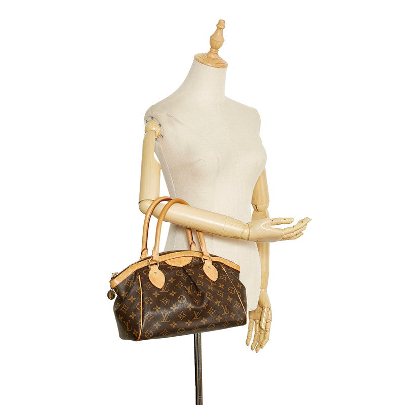 Louis Vuitton Monogram Tivoli PM Handbag Brown PVC Leather