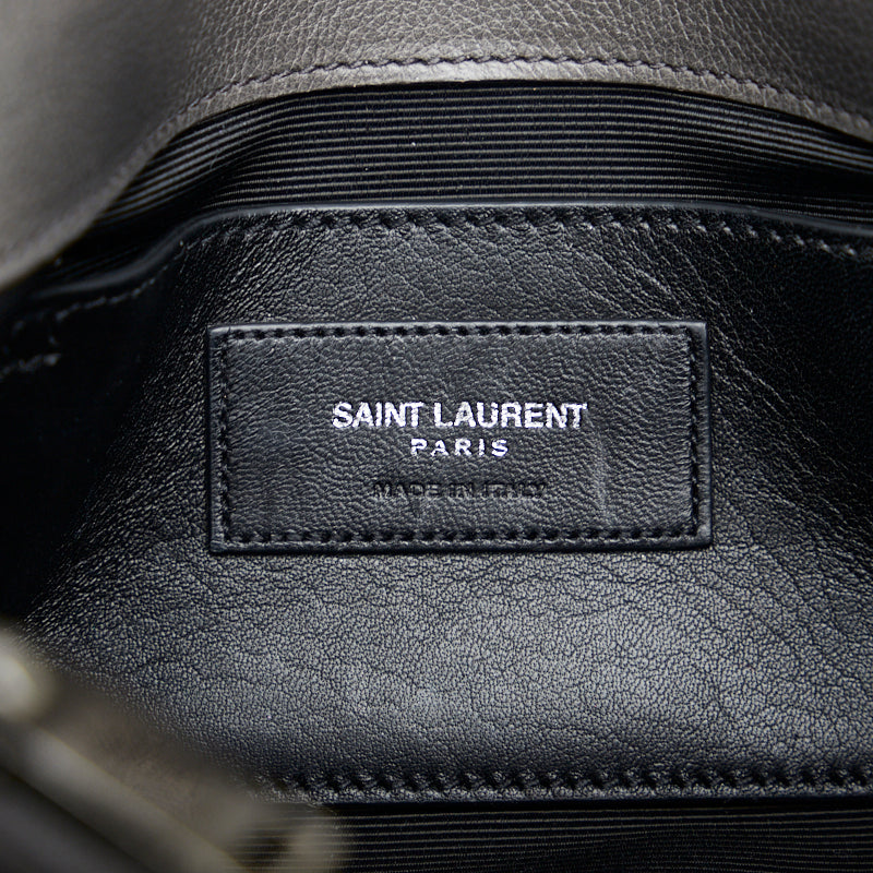 Saint Laurent- Chain Shoulder Bag Handbag Gray Leather