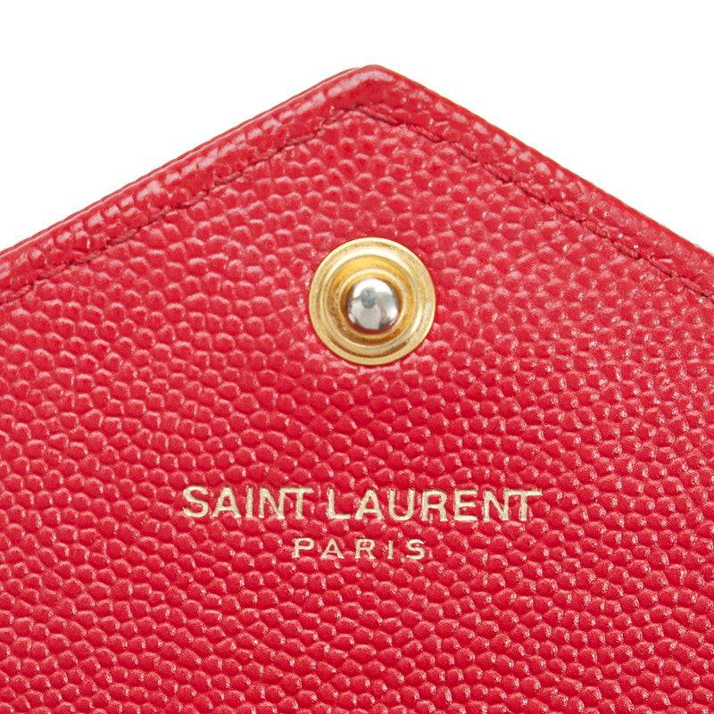Saint Laurent- Chain Wallet Shoulder Bag Leather Red