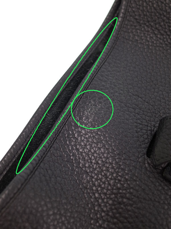 Hermes Evelyn Stamp Shoulder Bag Black