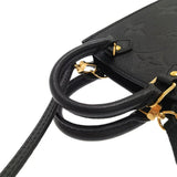 Louis Vuitton Monogram Implant Petite Sac Plat Shoulder Bag Black
