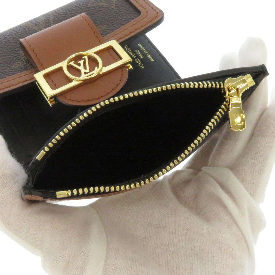 Louis Vuitton Trifold Wallet Monogram Reverse Portefeuille Dauphine Compact