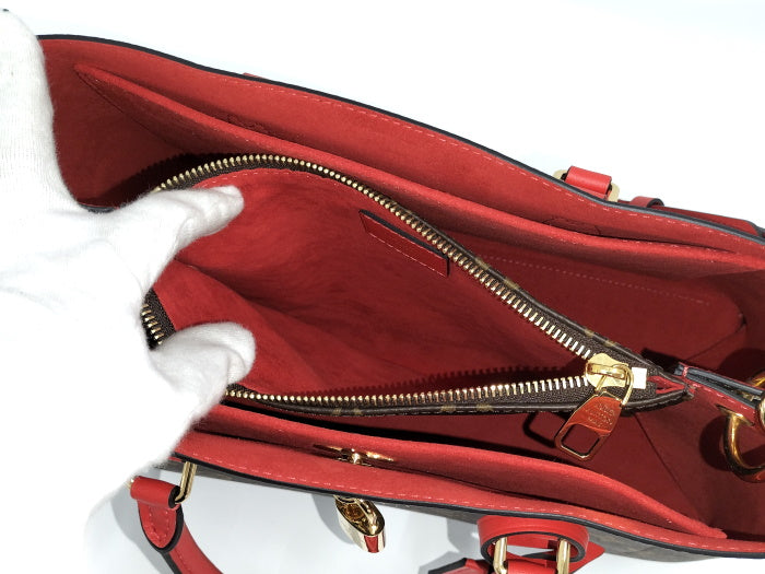 Louis Vuitton Flower Tote Bag 2way Shoulder Bag Monogram Coquelicot