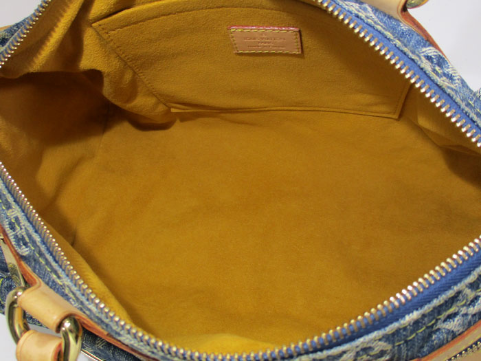 Louis Vuitton Neo Speedy Handbag Mini Boston Bag Monogram Denim Blue