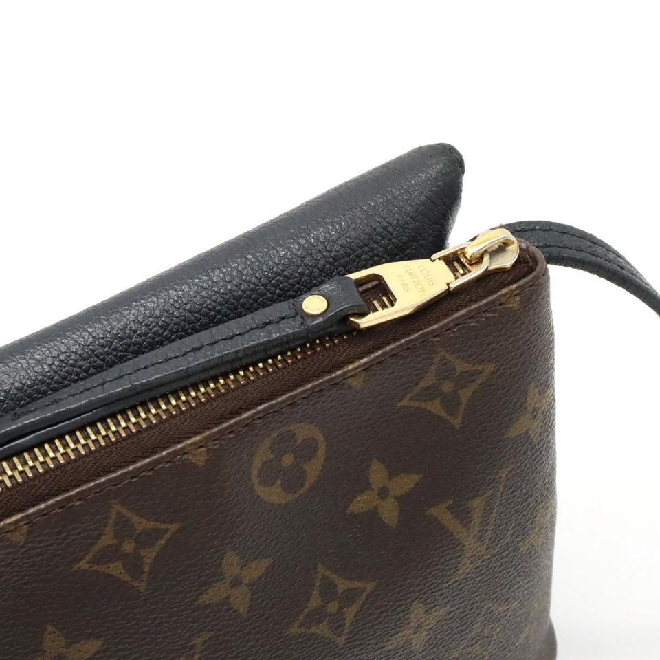 Louis Vuitton Monogram Twice Shoulder Bag Pochette Diagonal Noir Black