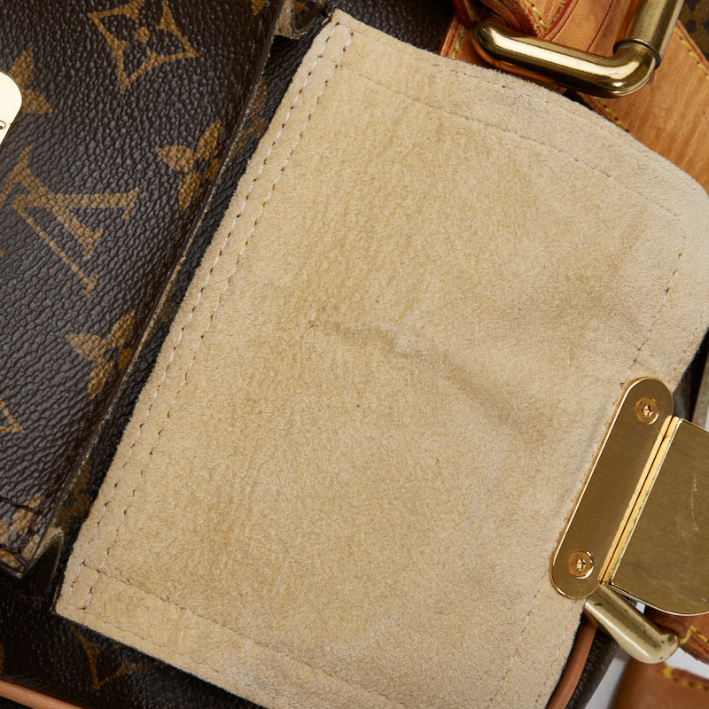 Louis Vuitton Monogram Manhattan GM Handbag Boston Bag Brown