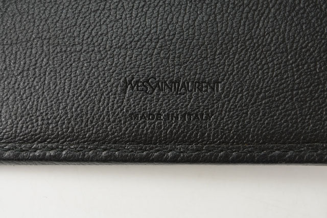 Saint Laurent- Paris Wallet Folding Wallet Zipper Type Black
