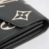 Louis Vuitton Bifold Long Wallet Monogram Implant Portefeuille Sarah Black