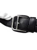 Hermes Steve Buzas Engraved Shoulder Bag Black