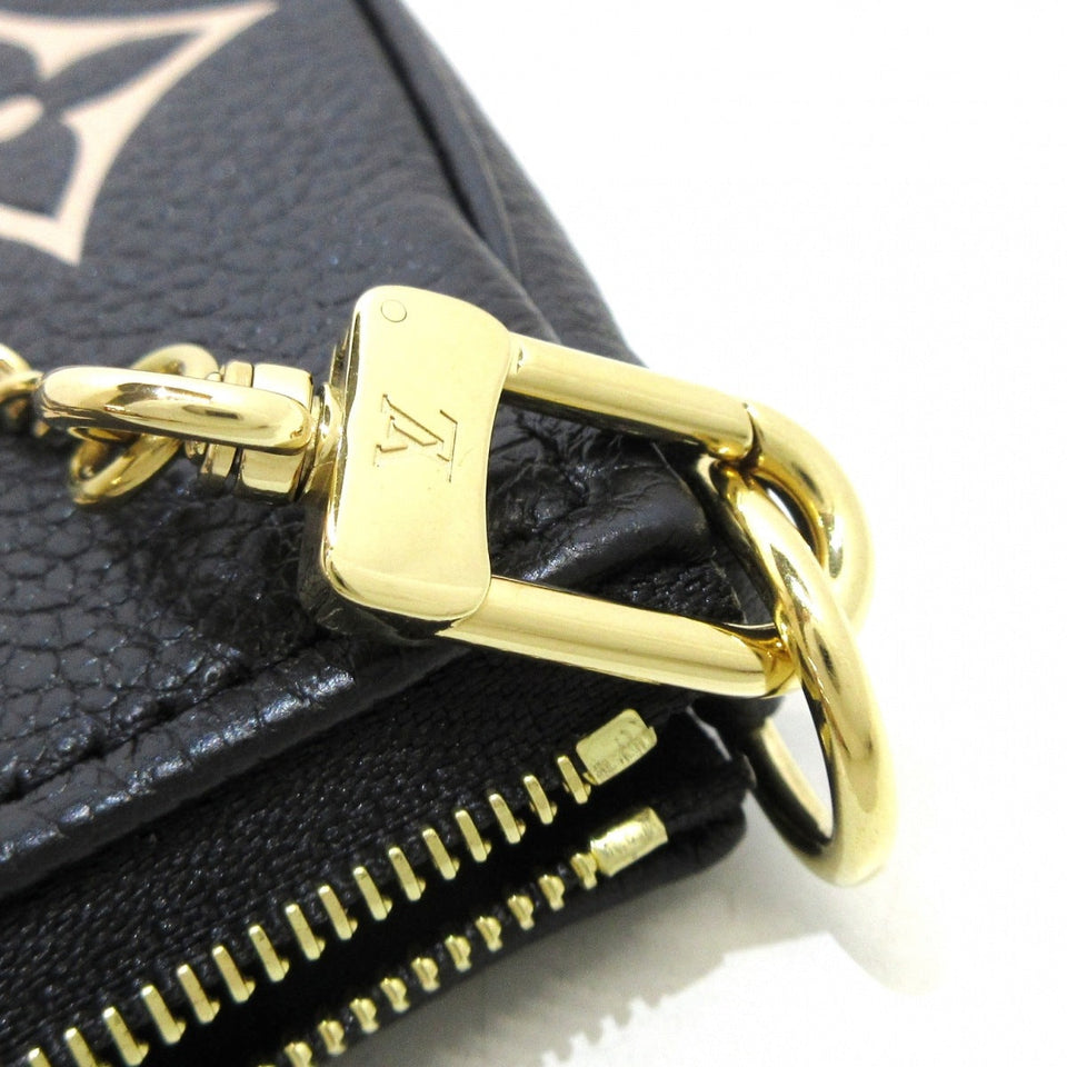 Louis Vuitton  Mini Pochette Accessoire Handbag Black Beige