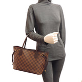 Louis Vuitton Neverfull PM Shoulder Bag Damier Brown