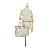 Louis Vuitton Damier Azur Neverfull MM Tote Bag Shoulder Bag White
