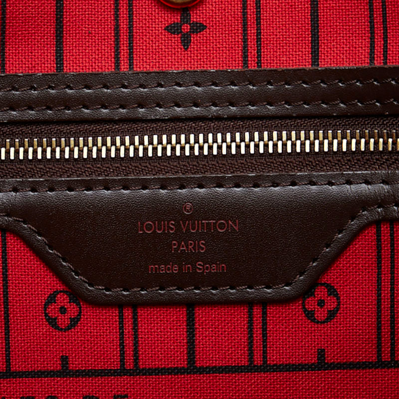 Louis Vuitton Damier Neverfull MM Tote Bag Shoulder Bag Brown