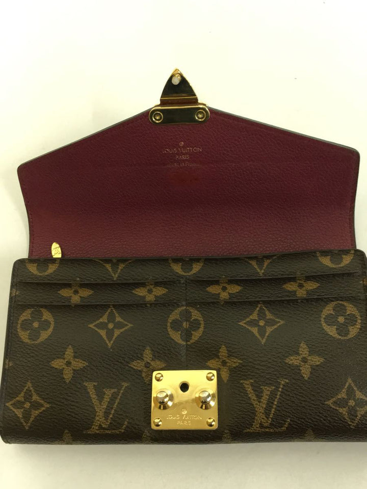 Louis Vuitton Portefeuil Pallas Noir Monogram Shoulder Bag Red