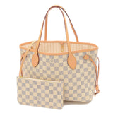 Louis Vuitton Damier Azur Neverfull PM Tote Bag With Pouch
