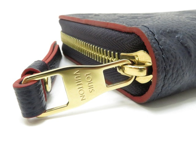Louis Vuitton Zippy Wallet Monogram Implant Marine Rouge