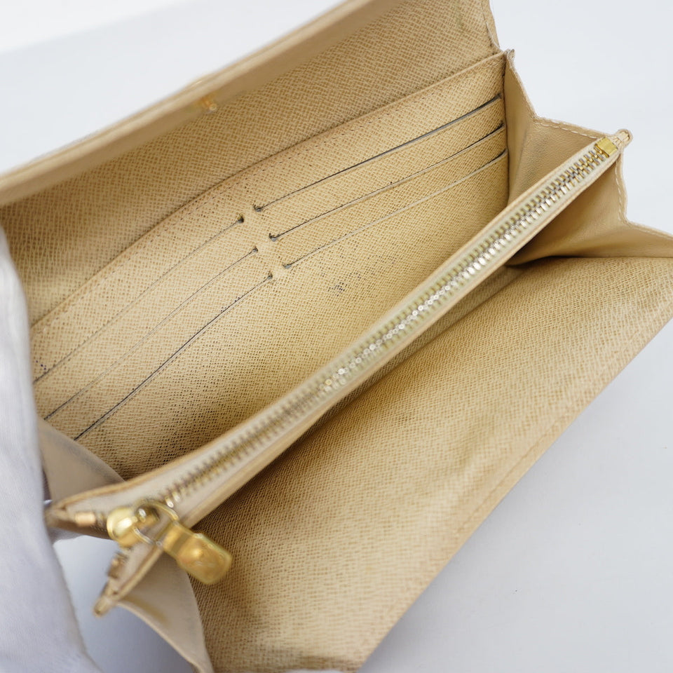 Louis Vuitton Bifold Long Wallet Damier Azur Portefeuille Sarah Wallet