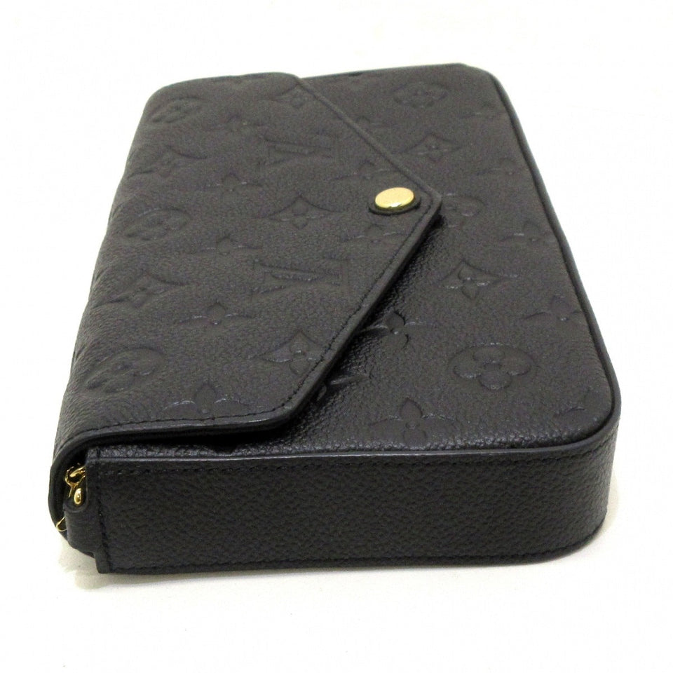 Louis Vuitton Pochette Felicie Wallet Noir Monogram Empreinte Leather