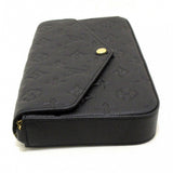Louis Vuitton Pochette Felicie Wallet Noir Monogram Empreinte Leather