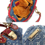 Louis Vuitton Monogram Denim Pleaty Aligator Shoulder Bag