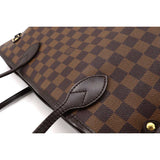 Louis Vuitton Damier Neverfull MM Tote Bag Ebene Cerise Brown Gold Hardware