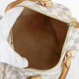 Louis Vuitton Speedy 25 Handbag Damier Azur Canvas Damier Azur