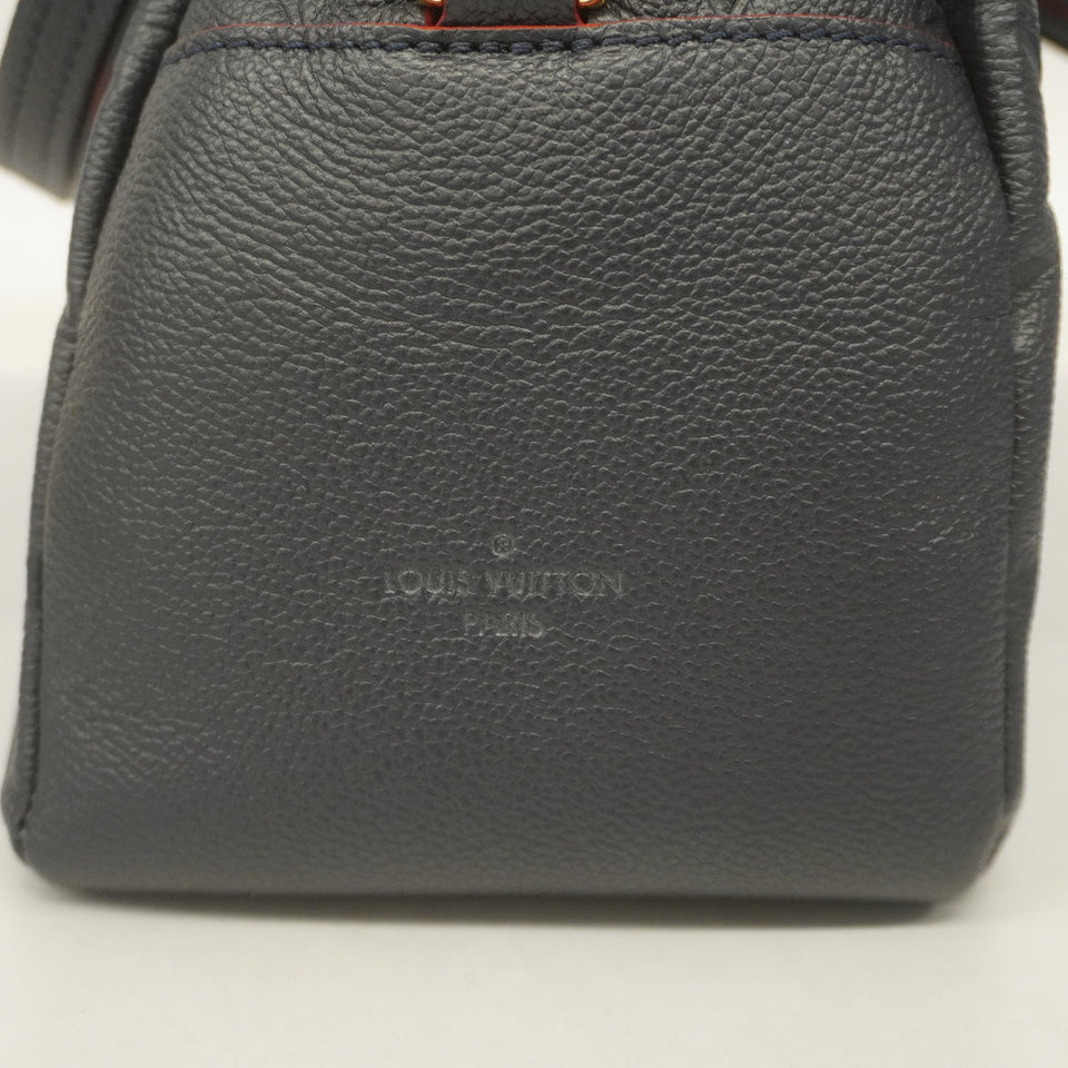 Louis Vuitton Monogram Implant Ponthieu PM Shoulder Bag Marine Rouge