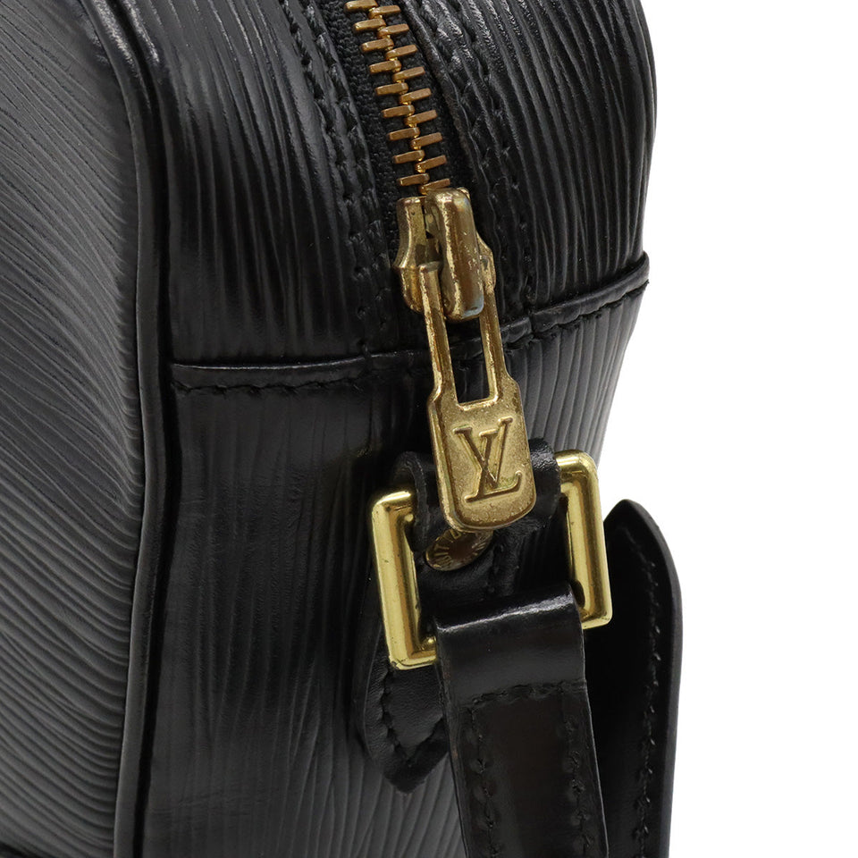 Louis Vuitton Epi Trocadero 24 Shoulder Bag Diagonal Leather Noir Black