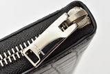 Saint Laurent- Wallet Long Wallet Monogram Crocodile Leather Black