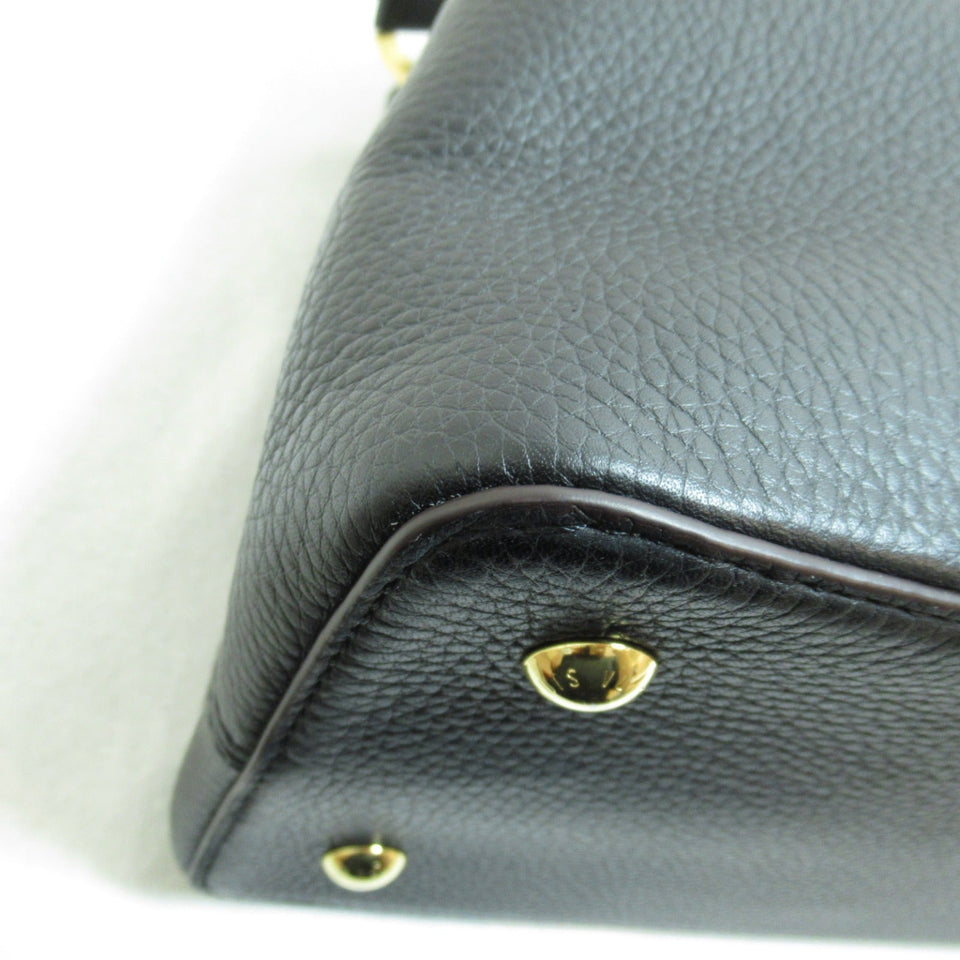 Louis Vuitton Capucines GM Taurillon Shoulder Bag Black