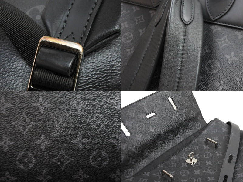 Louis Vuitton Backpack Steamer Monogram Eclipse Canvas Black