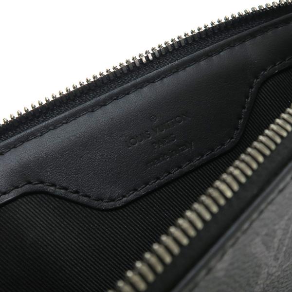 Louis Vuitton Eclipse Leather Sac Plat Shoulder Bag Black