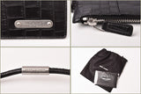 Saint Laurent- Paris Coin Case Card Case Neck Strap Embossed Black